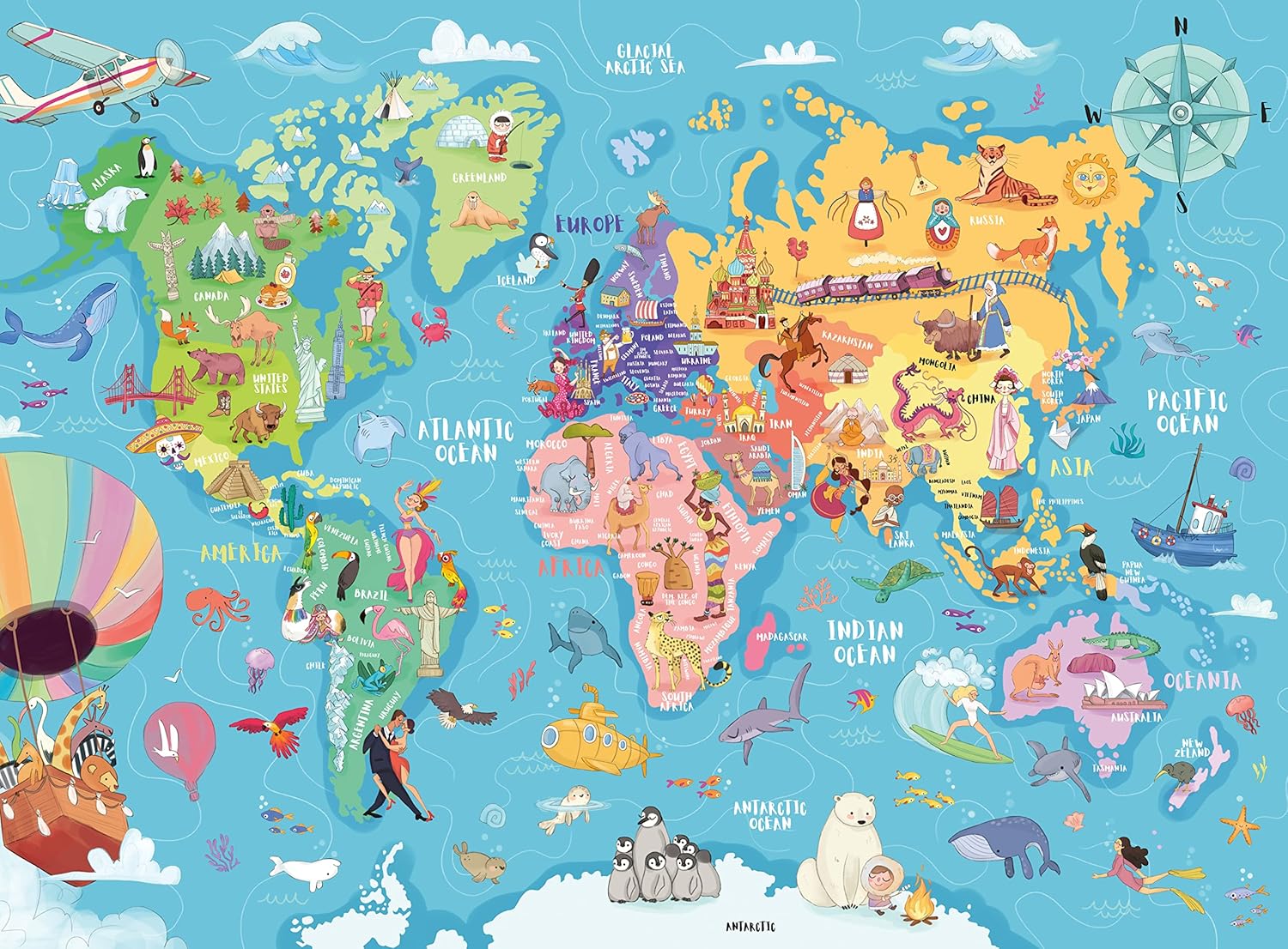 World Map 100 XXL Piece Jigsaw Puzzle
