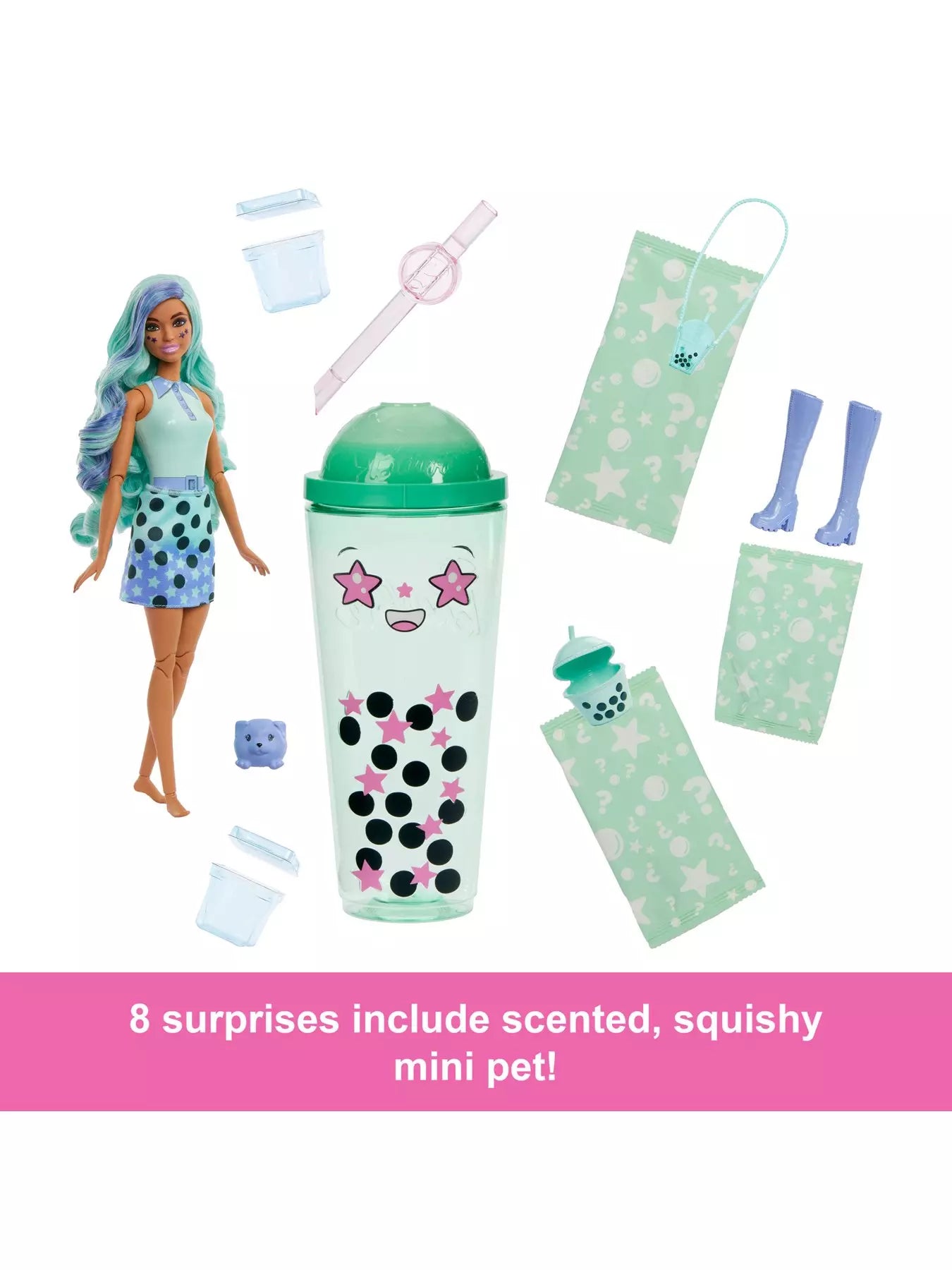 Barbie Pop Reveal Bubble Tea Series Doll Green