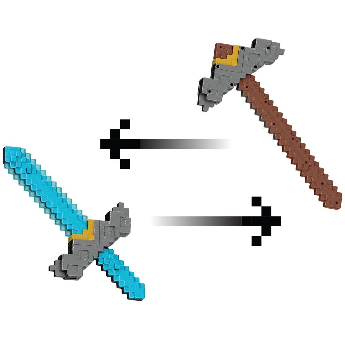Minecraft Movie Click & Switch Sword & Pickaxe