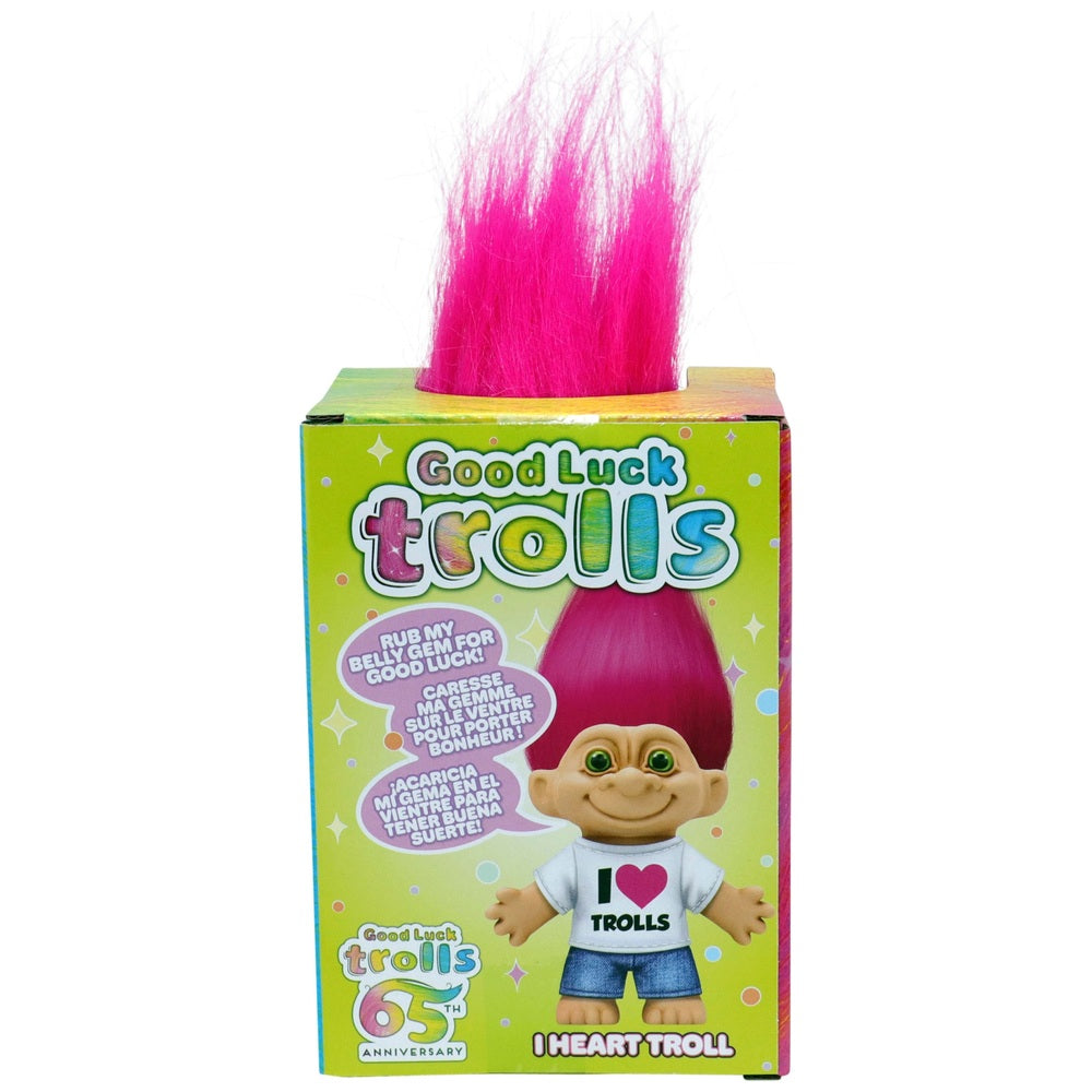 Trolls Good Luck Trolls 65th Anniversary 10cm Doll I Heart Troll