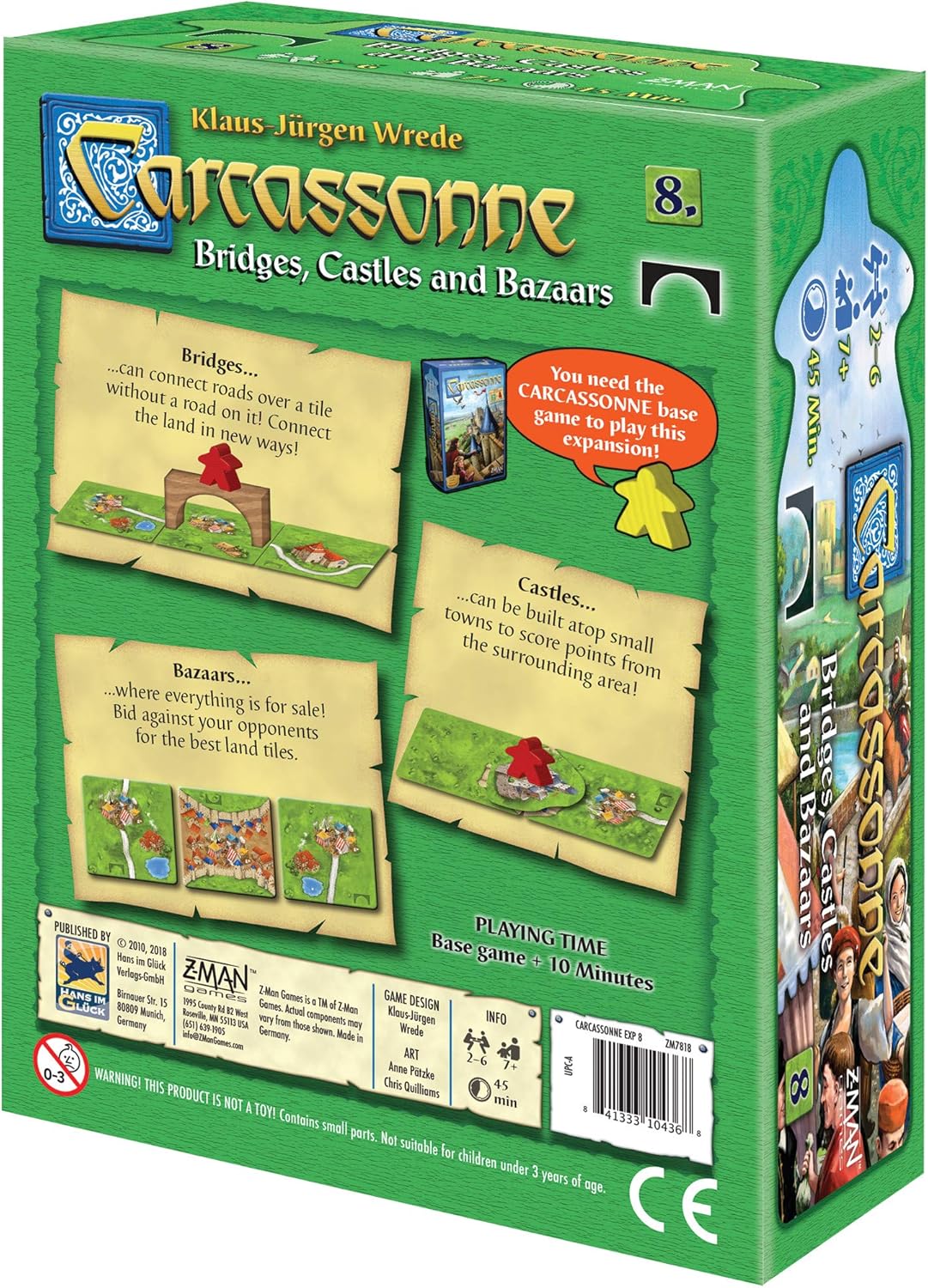 Carcassonne Bridges Castles & Bazaars Expansion Pack 8