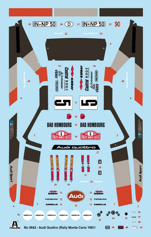 Italeri Audi Quattro Rally 1:24 Scale