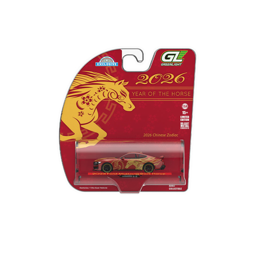 Greenlight Ford Mustang Dark Horse Year of the Horse 1:64 Scale Die Model