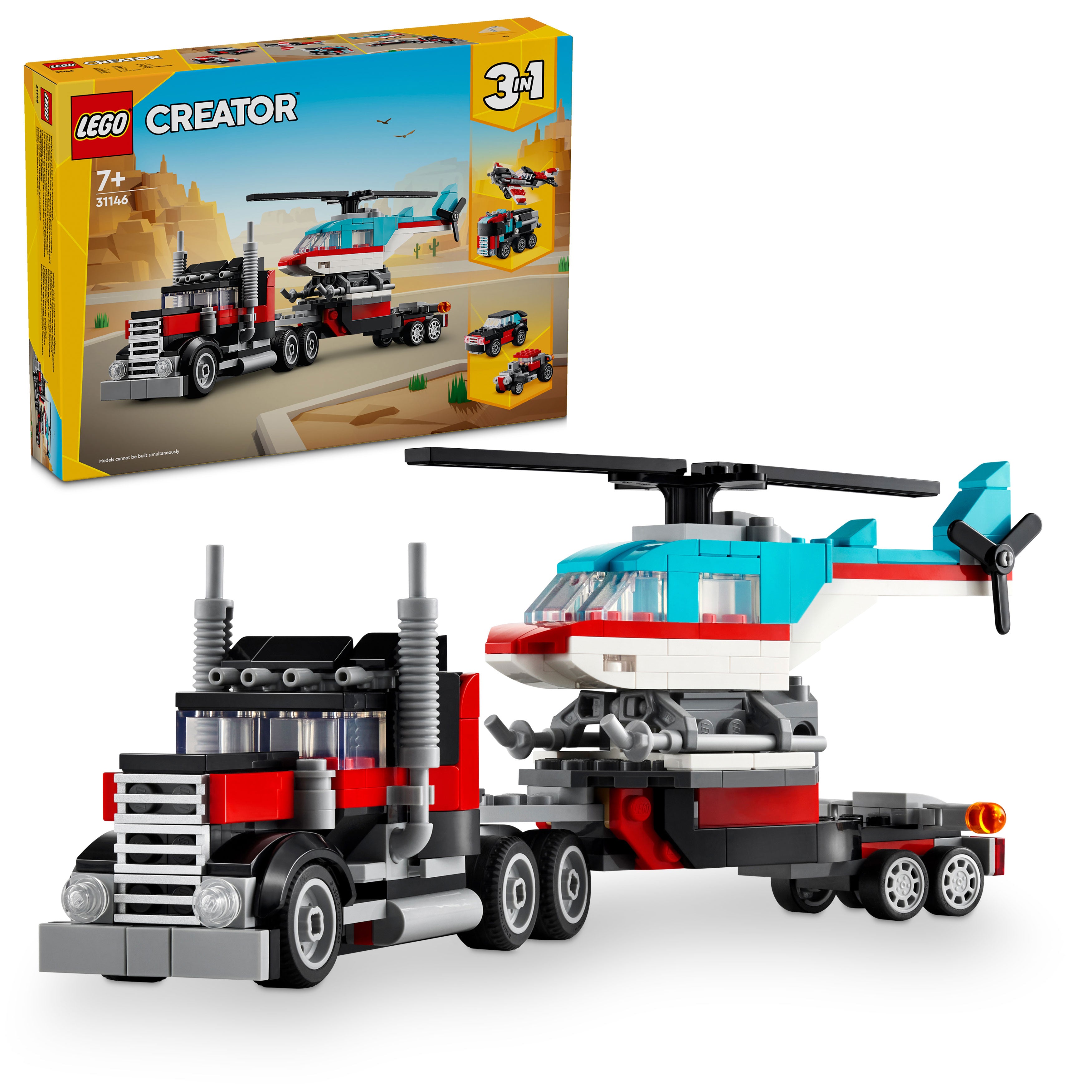 Lego 31146 Flatbed Truck with Helicopter