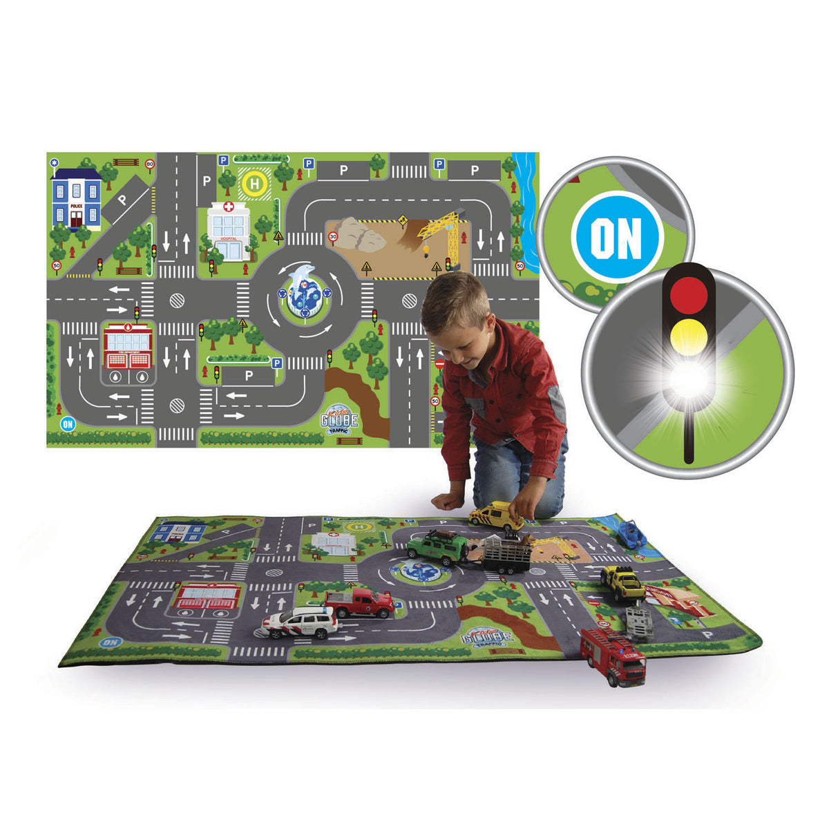 Traffic Mat W/Led Traffic Lights 72cm x 120cm