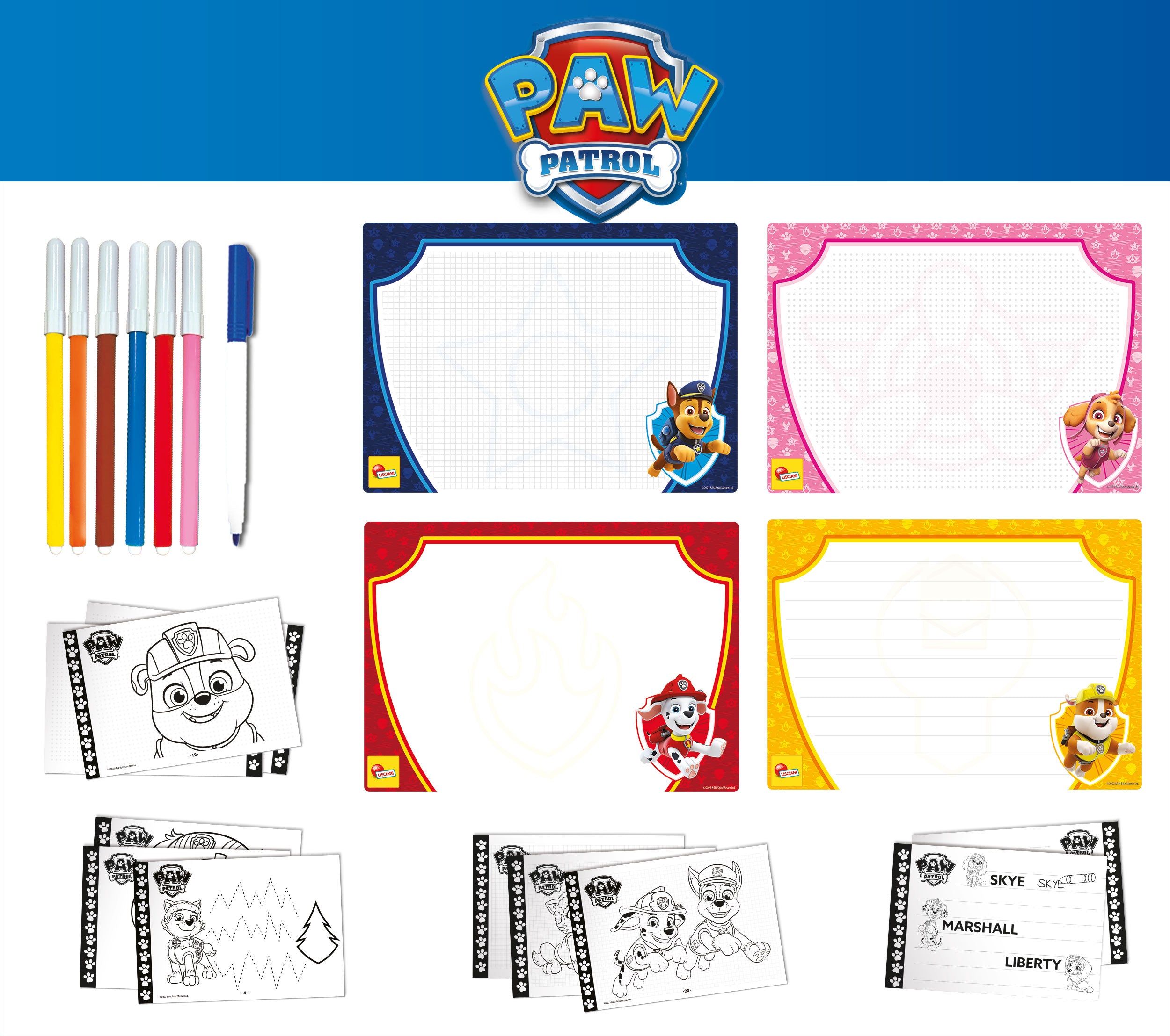 Lisciani Paw Patrol Drawing School