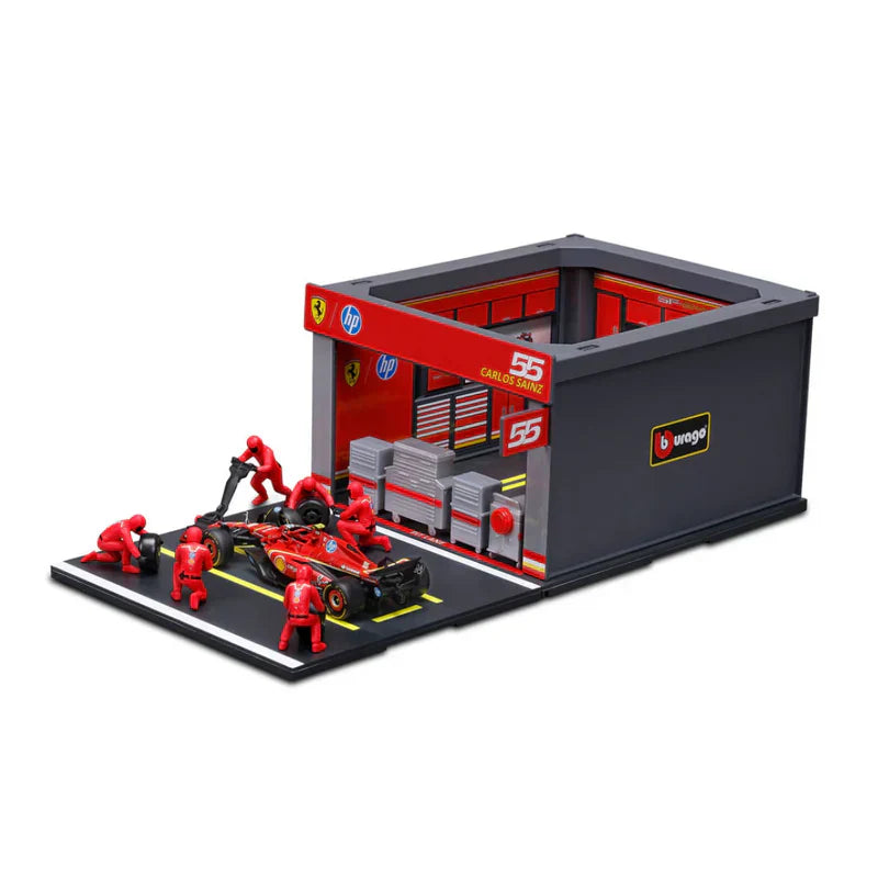 Bburago Ferrari SF-24 & Pit Pass Diorama - Sainz