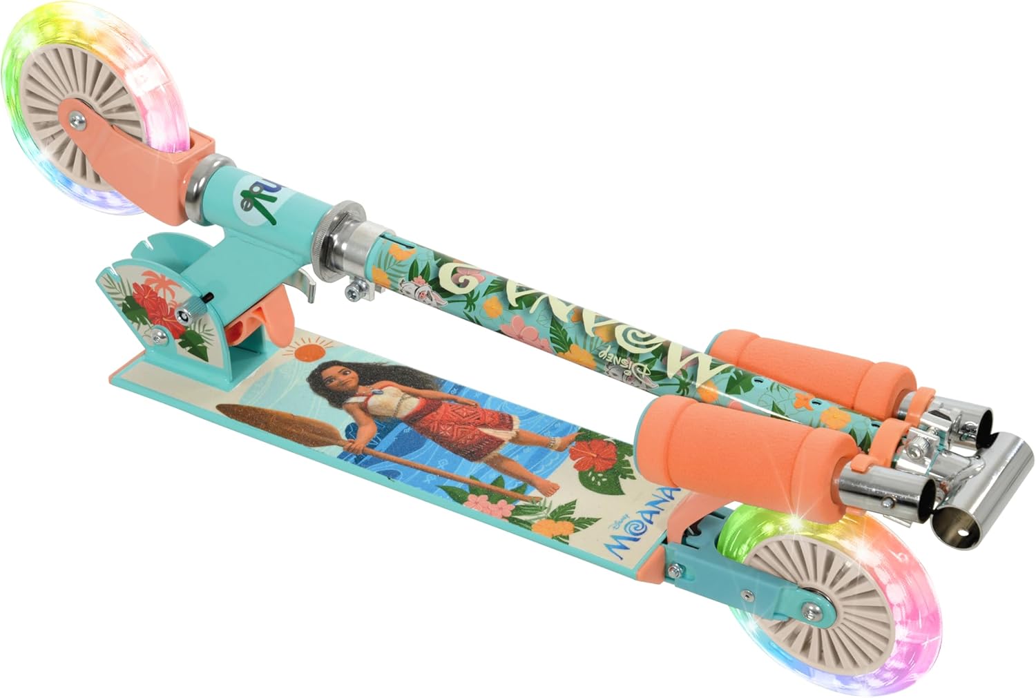 Moana 2 Folding In Line Scooter with Lights