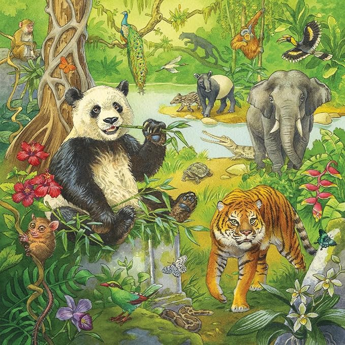 Jungle Fun 3x49 Piece Jigsaw Puzzle