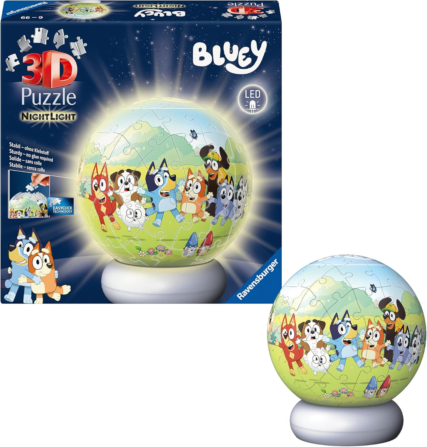 Bluey 72 Piece 3D Puzzle Night Light