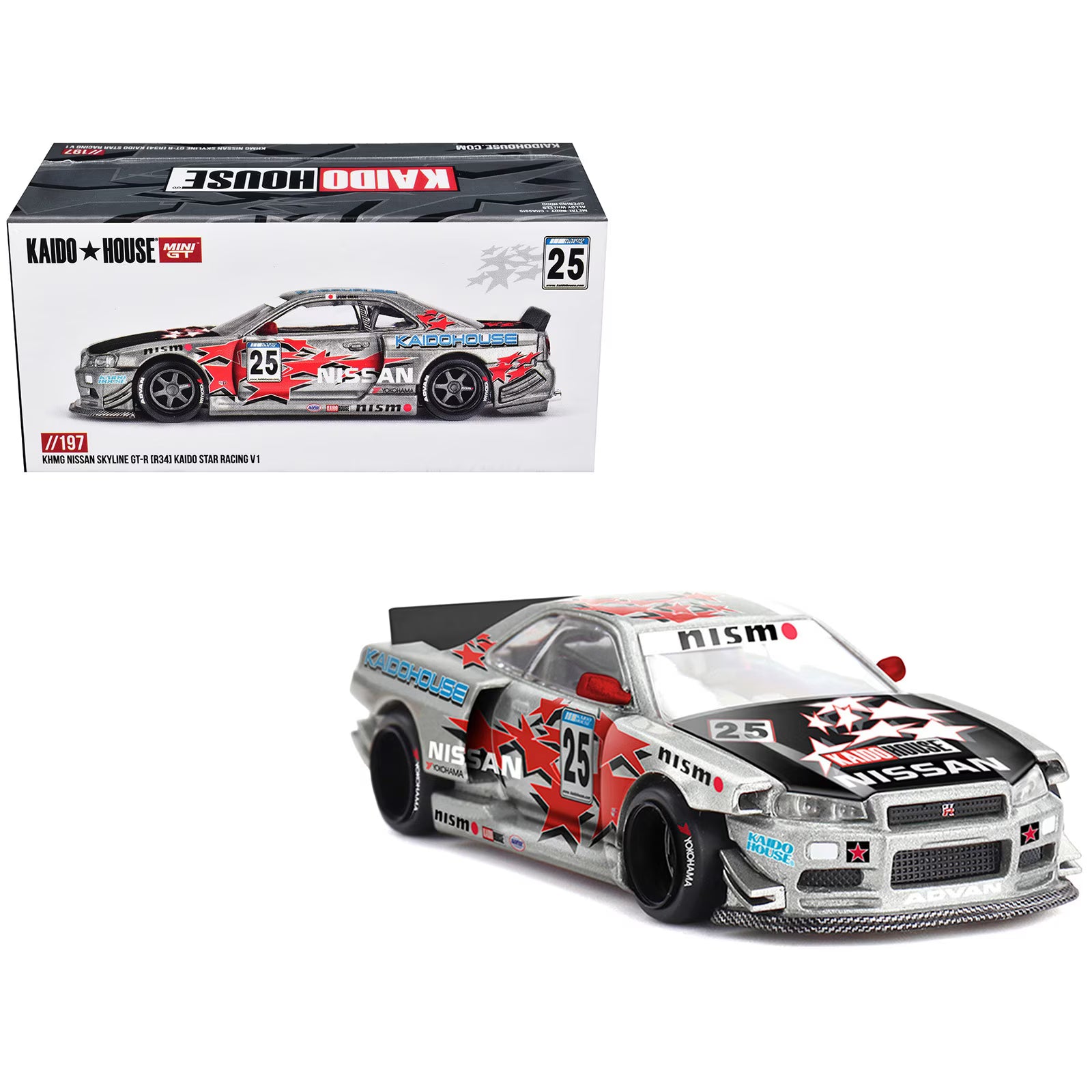 Mini GT Nissan Skyline GT-R (R34) Kaido 1:64 Scale