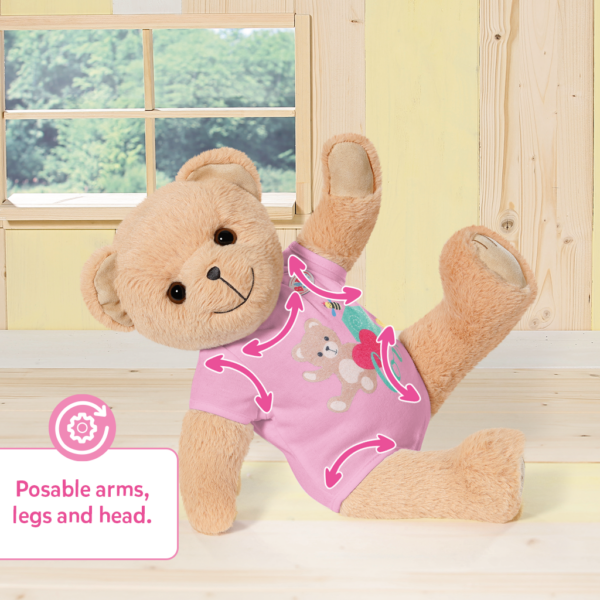 BABY Born Bear In Pink Shirt