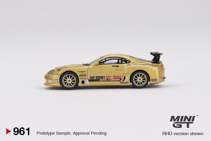 Mini GT Toyota Supra Top Secret Gold 1:64 Die Cast