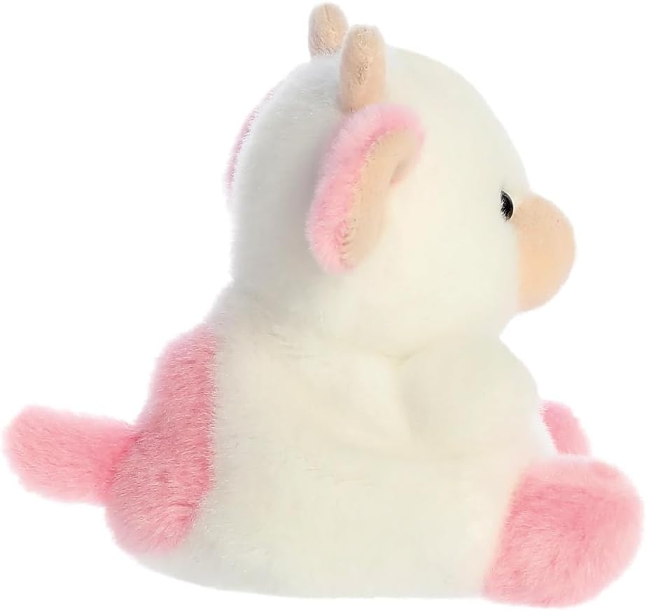 Palm Pals Belle Strawberry Cow 12cm Soft Toy