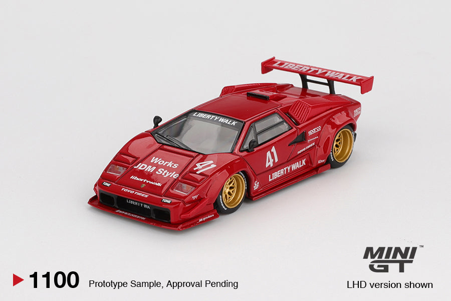 Mini GT Lamborghini Countach LB-WORKS Red 1:64 Die Cast