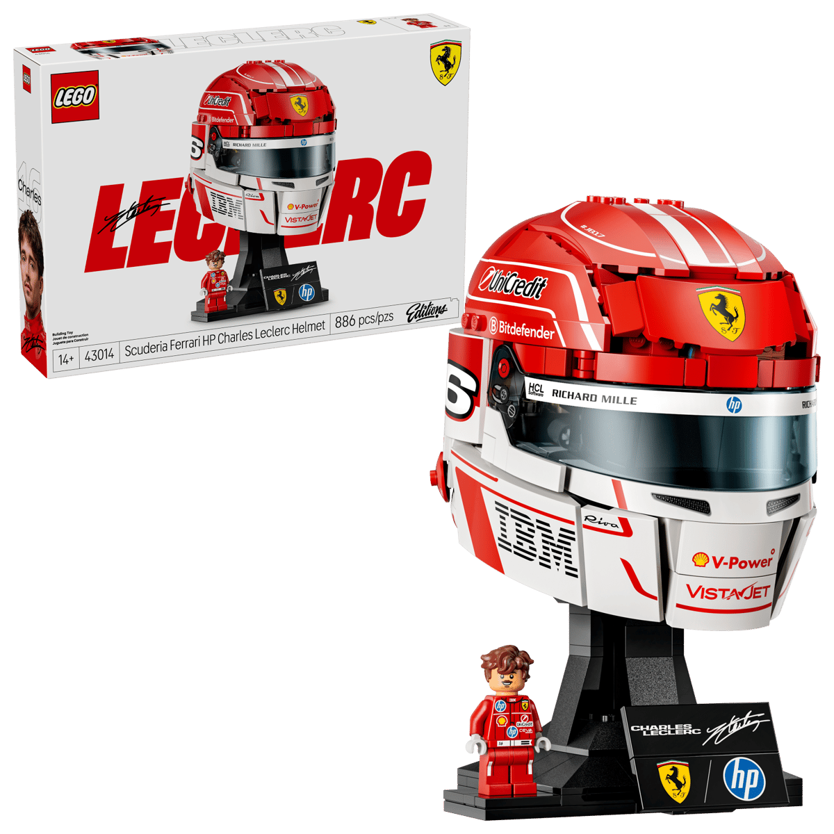 LEGO Editions 43014 Scuderia Ferrari HP Charles Leclerc Helmet Set