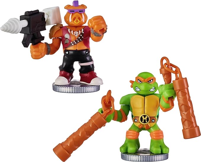 Akedo Teenage Mutant Ninja Turtles Versus Pack Michaelangelo Vs Bebop