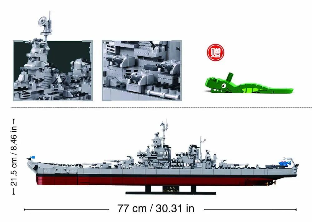 Sluban 1:350 USS Missouri S Construction Set