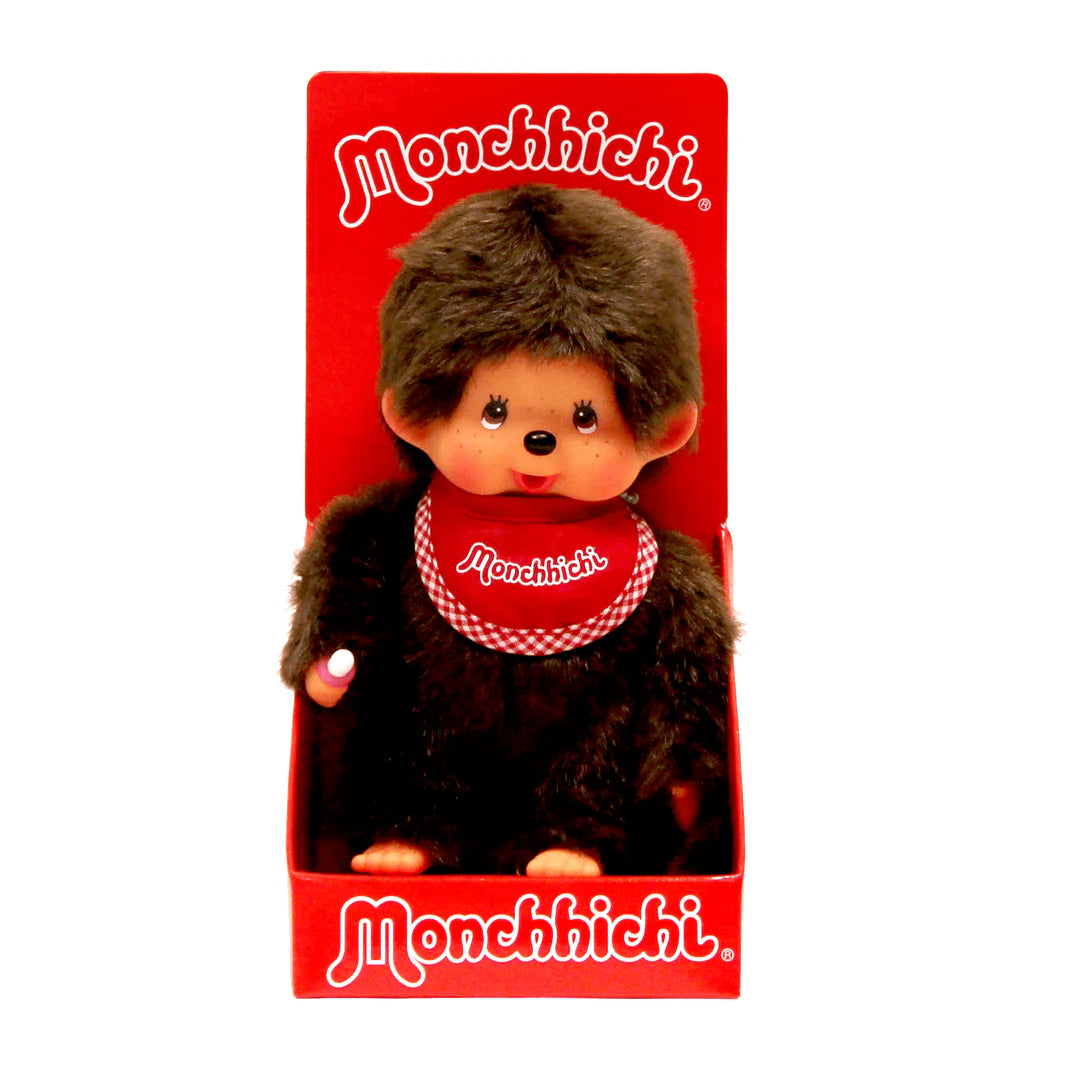 Monchhichi Classic Boy with Red Bib Plush Doll