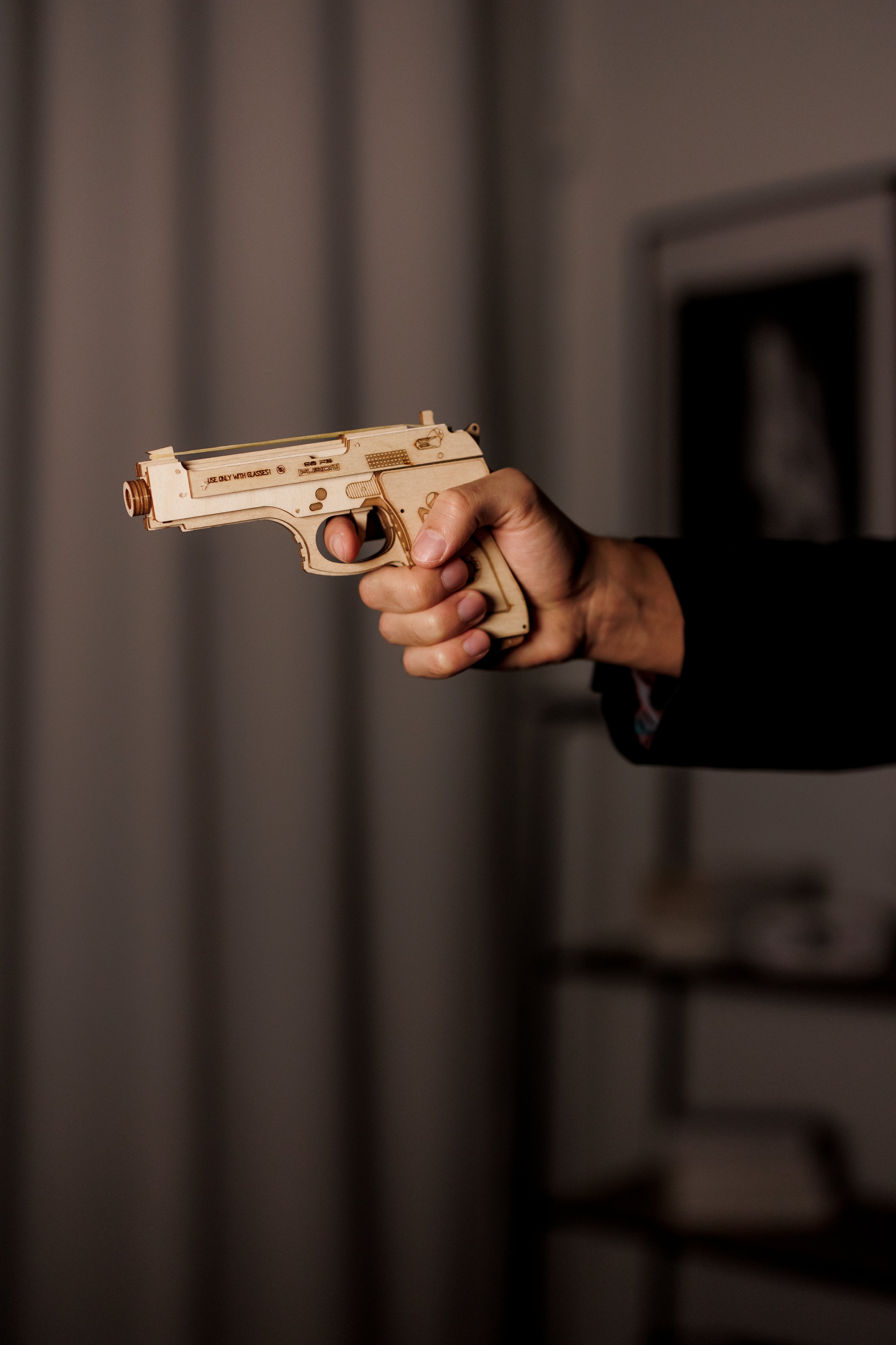 Wood Trick M1 Gun & Shooting Range 3D Set