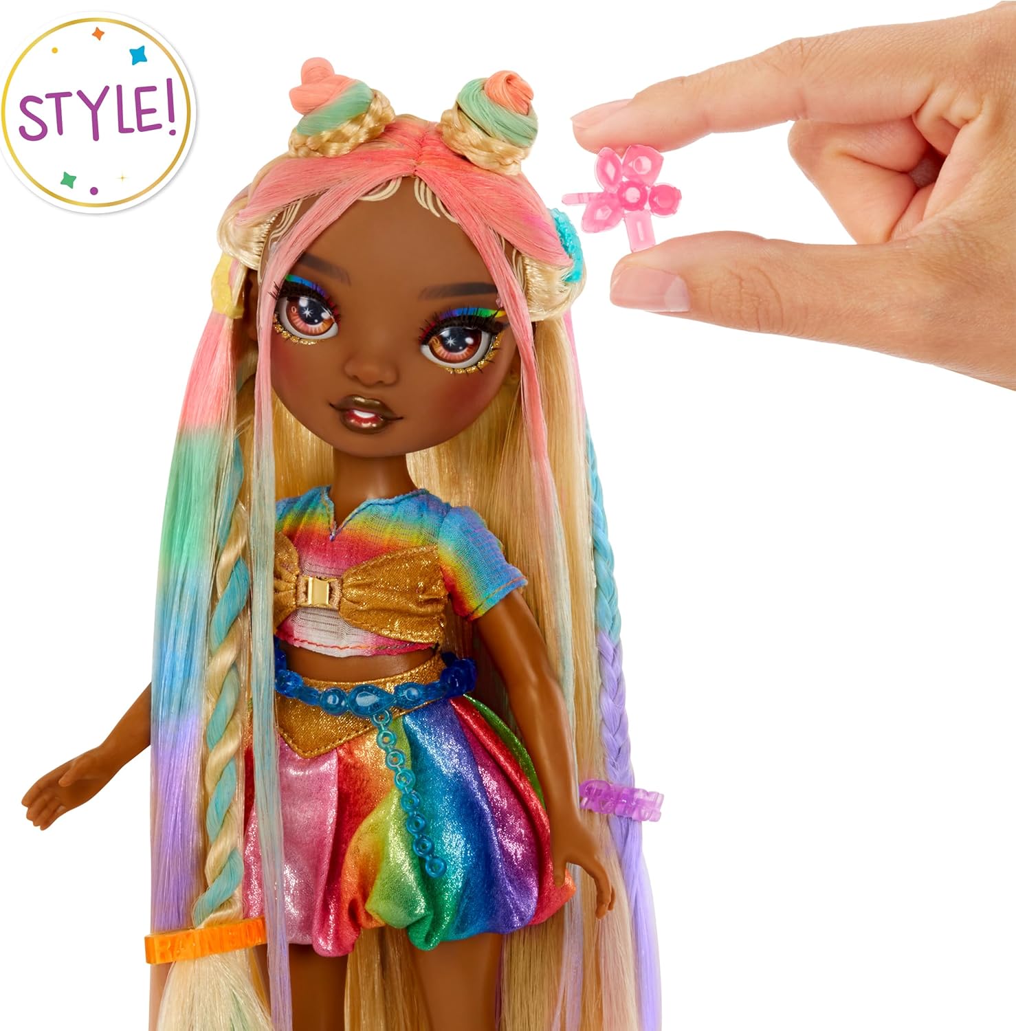 Rainbow High Hair Chalk & Style Meline Luxe Doll