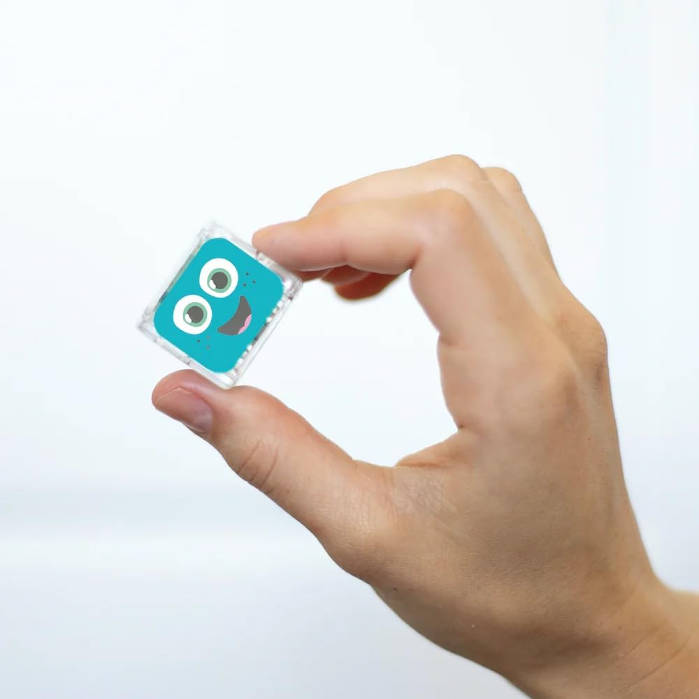 Glo Pals Light up Sensory Cubes - 4 Pack Blue - Bl