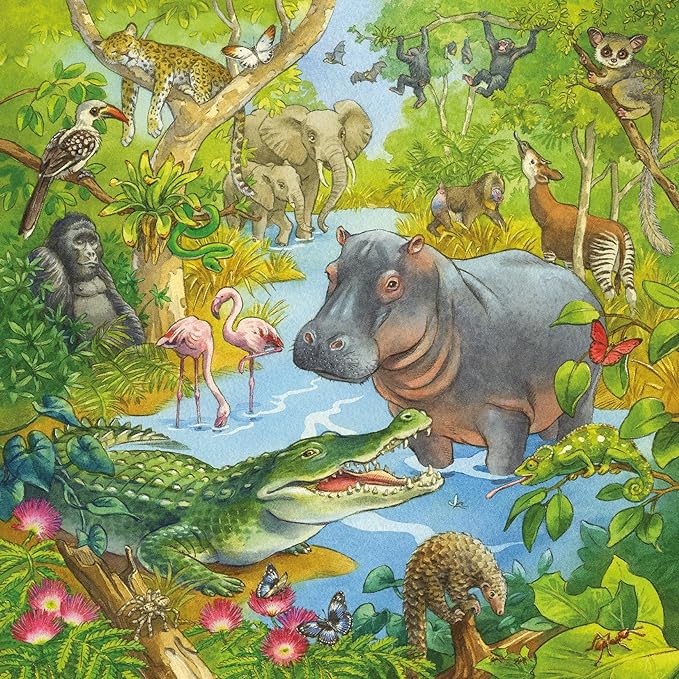 Jungle Fun 3x49 Piece Jigsaw Puzzle