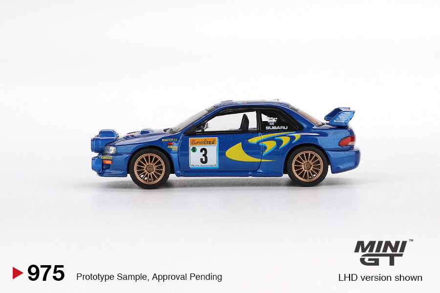 Mini GT Subaru Impreza WRC98 1998 Rally Monte-Carlo 3rd Place 1:64 Die Cast