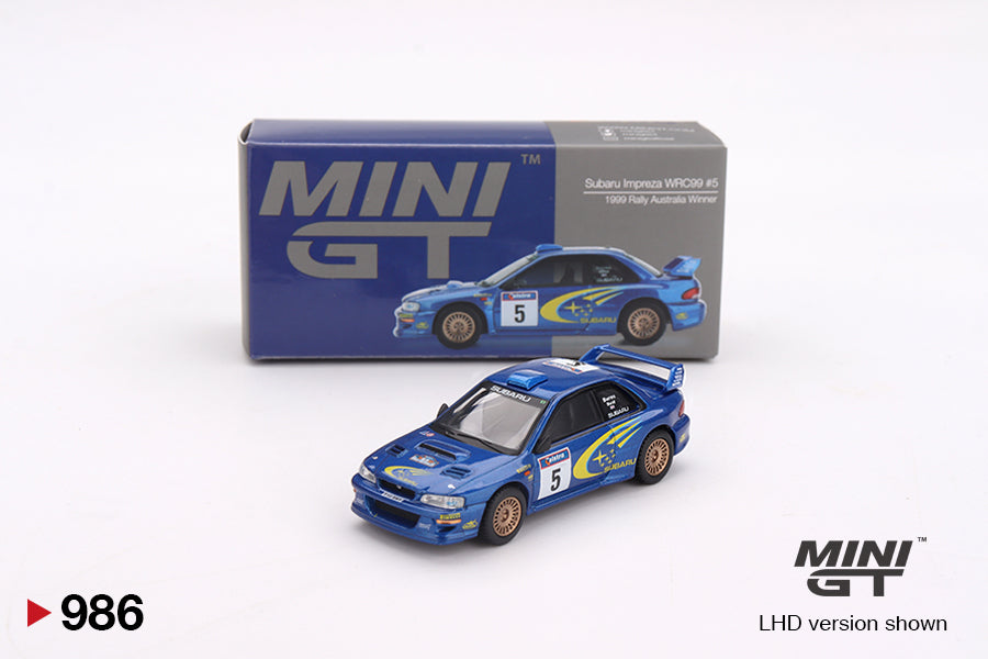 Mini GT Subaru Impreza WRC98 1998 Rally Monte-Carlo 3rd Place 1:64 Die Cast