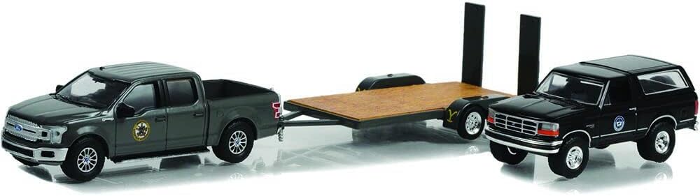 Yellowstone (2018-Current) 2018 Ford F-150 Montana w/1992 Ford Bronco Montana & Flatbed Trailer