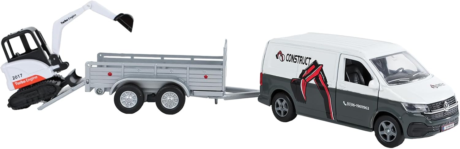 Kids Globe VW Transporter with Mini Digger
