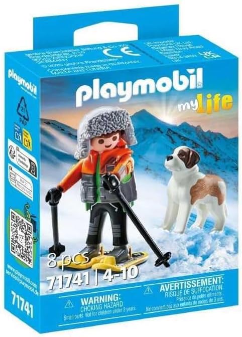 Playmobil Hiker with Saint Bernard