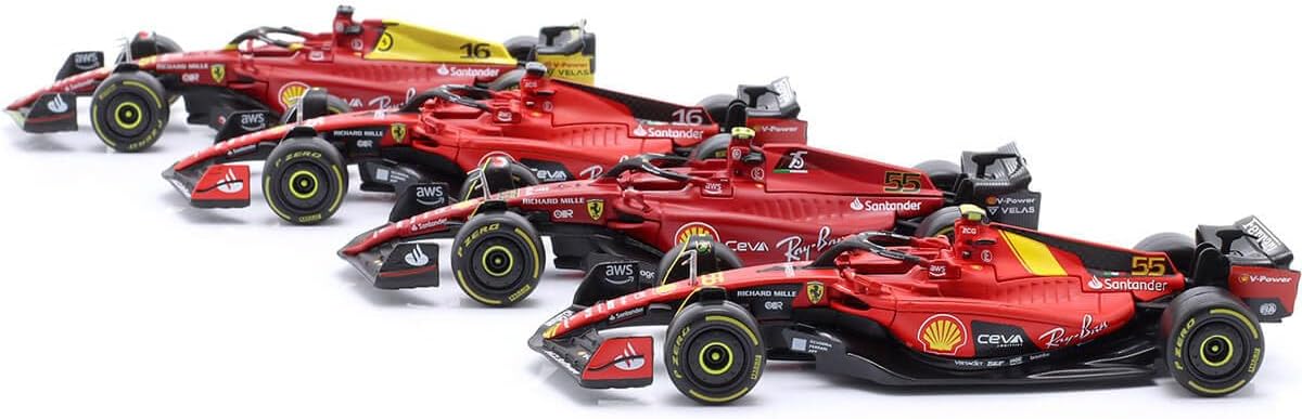 Bburago Ferrari F1 Charles Leclerc 1:43 Scale Highlights 4 pack