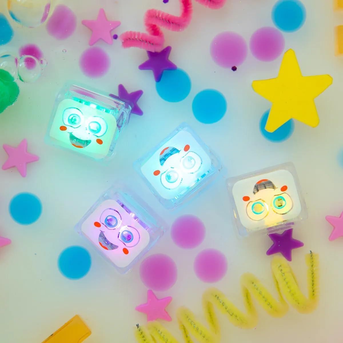 Glo Pals Light up Sensory Cubes - 4 Pack White - P