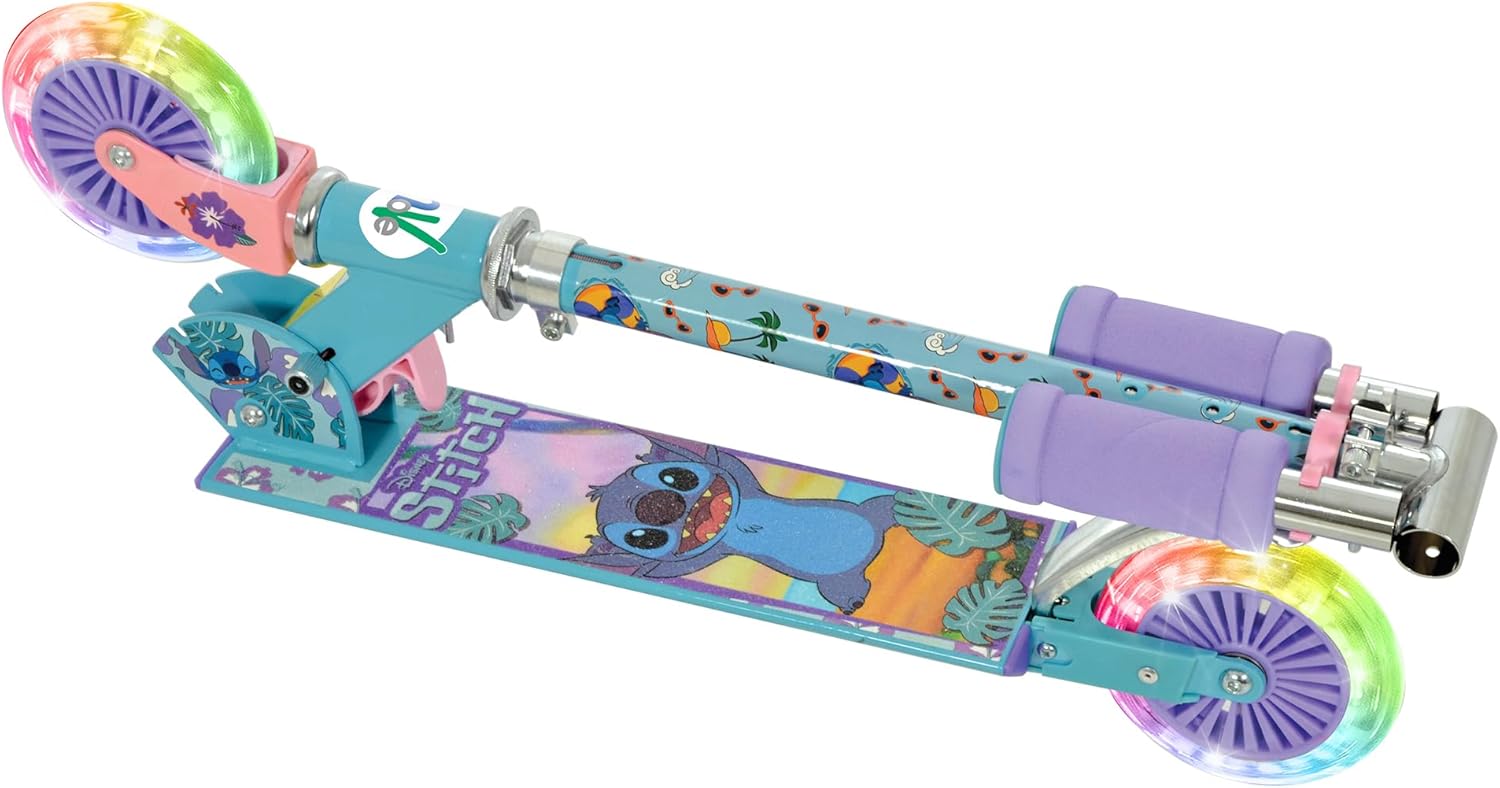 Stitch Folding In Line Scooter with Light Up Wheel