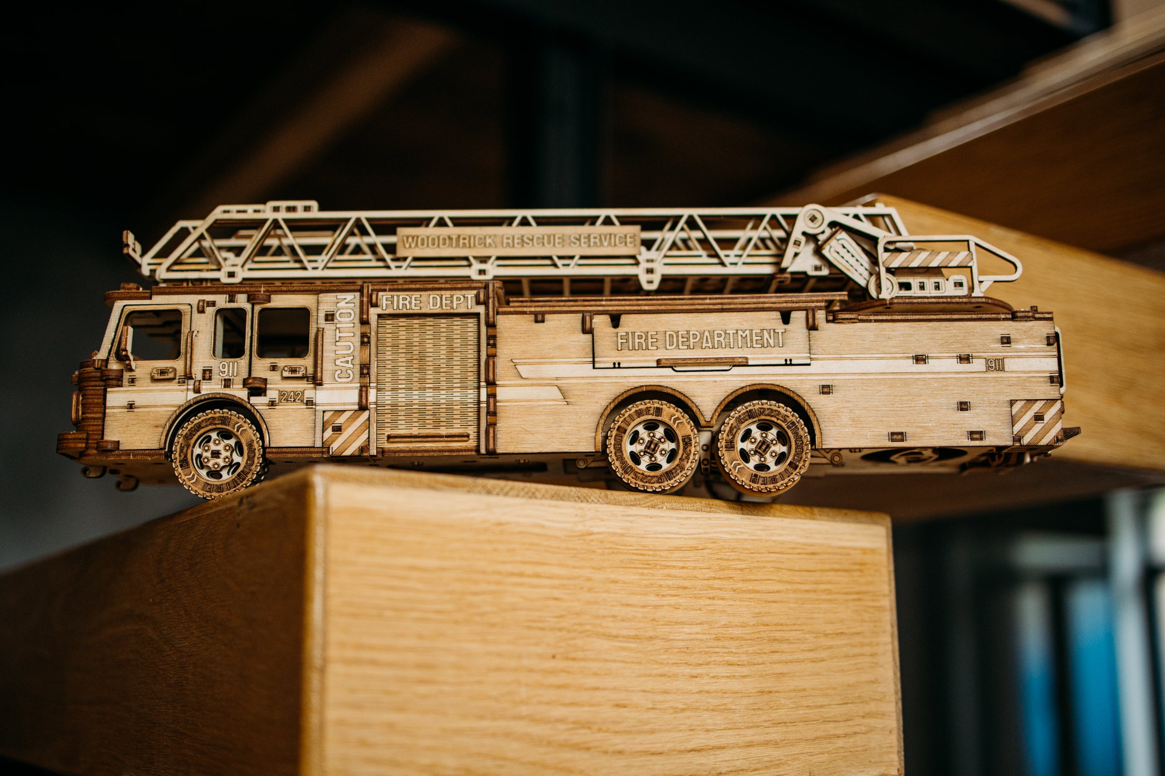 Wood Trick Rescue Firetruck 3D Set