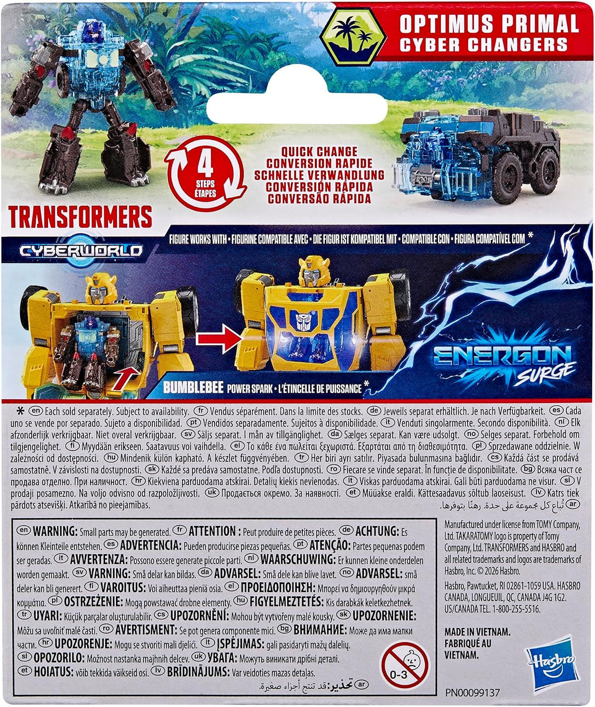 Transformers Cyberworld Cyber Changers Optimus Primal