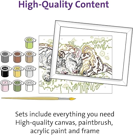 CreArt Paint by Numbers - Cute Badger