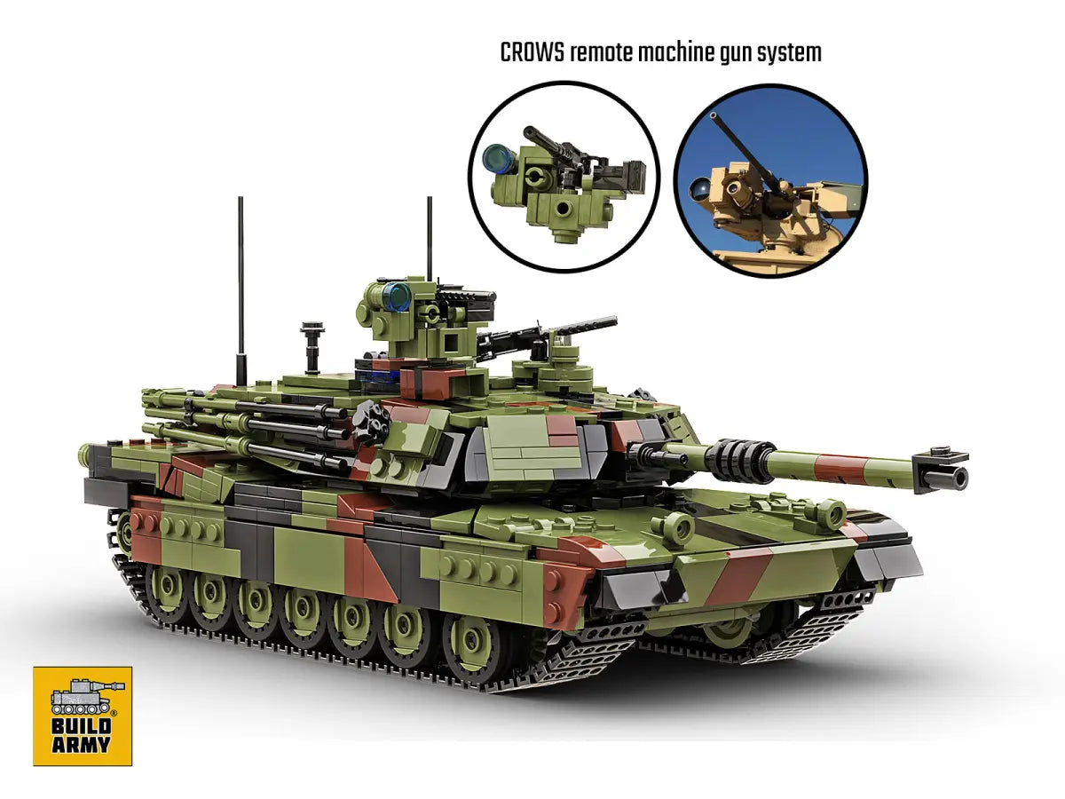 Build Army M1A2 Abrams Main Battle Tank 1376pieces