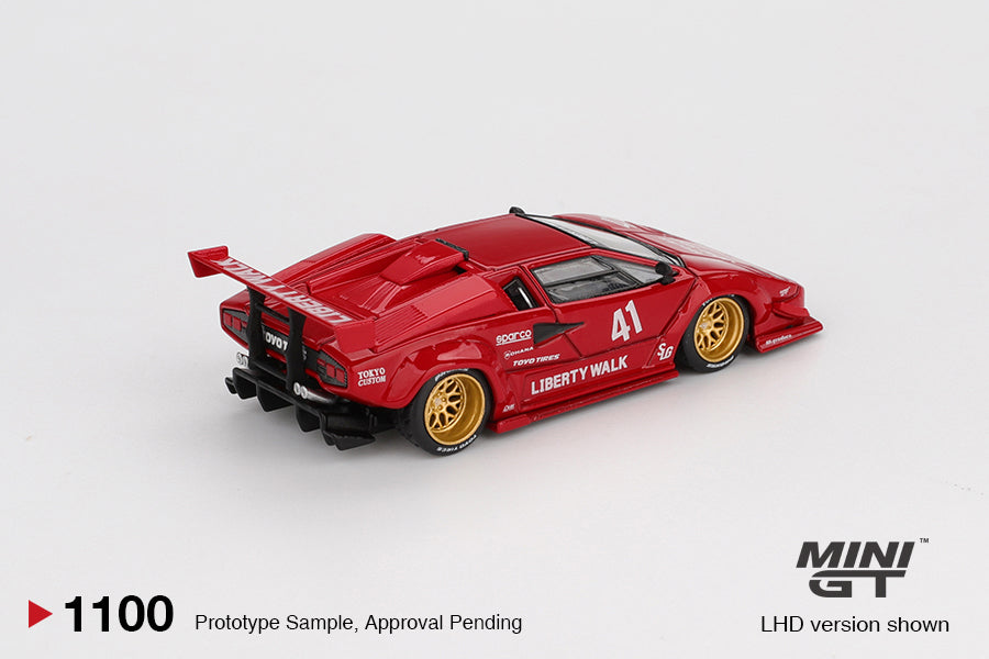 Mini GT Lamborghini Countach LB-WORKS Red 1:64 Die Cast