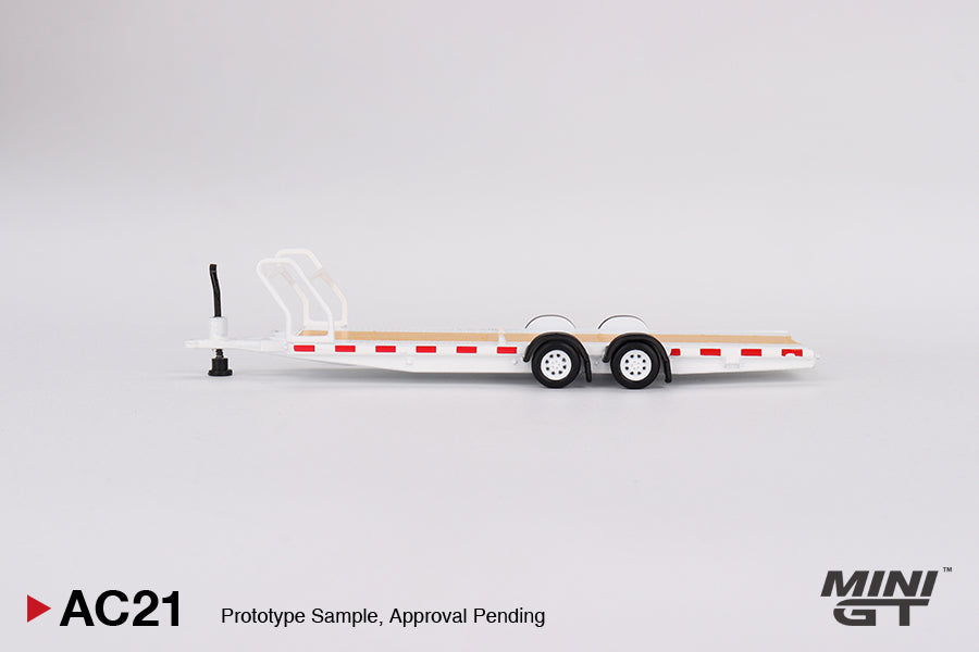 Mini GT Car Hauler Trailer White 1:64 Scale