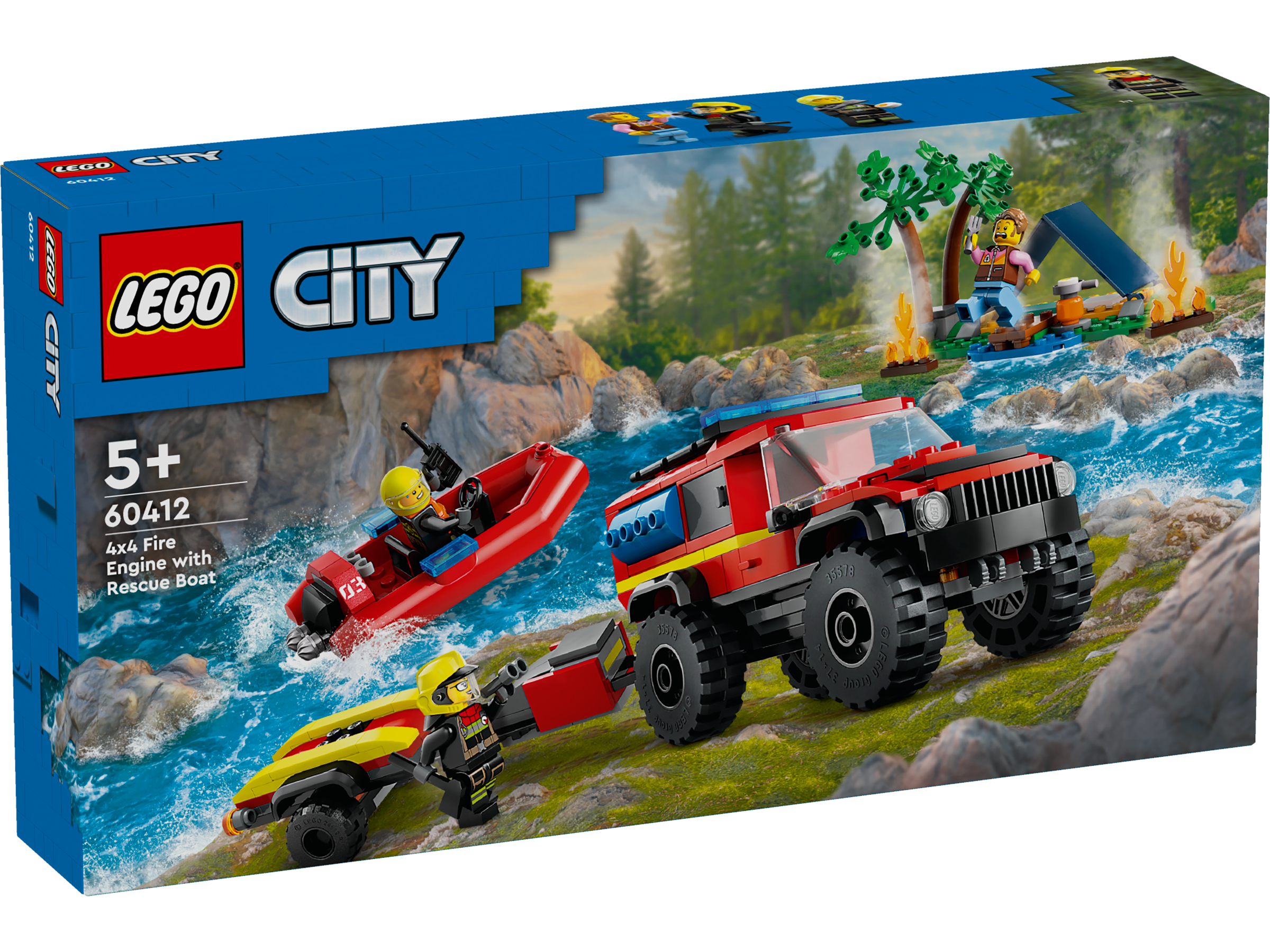 Lego 60412 4x4 Fire Truck with Rescue Boat
