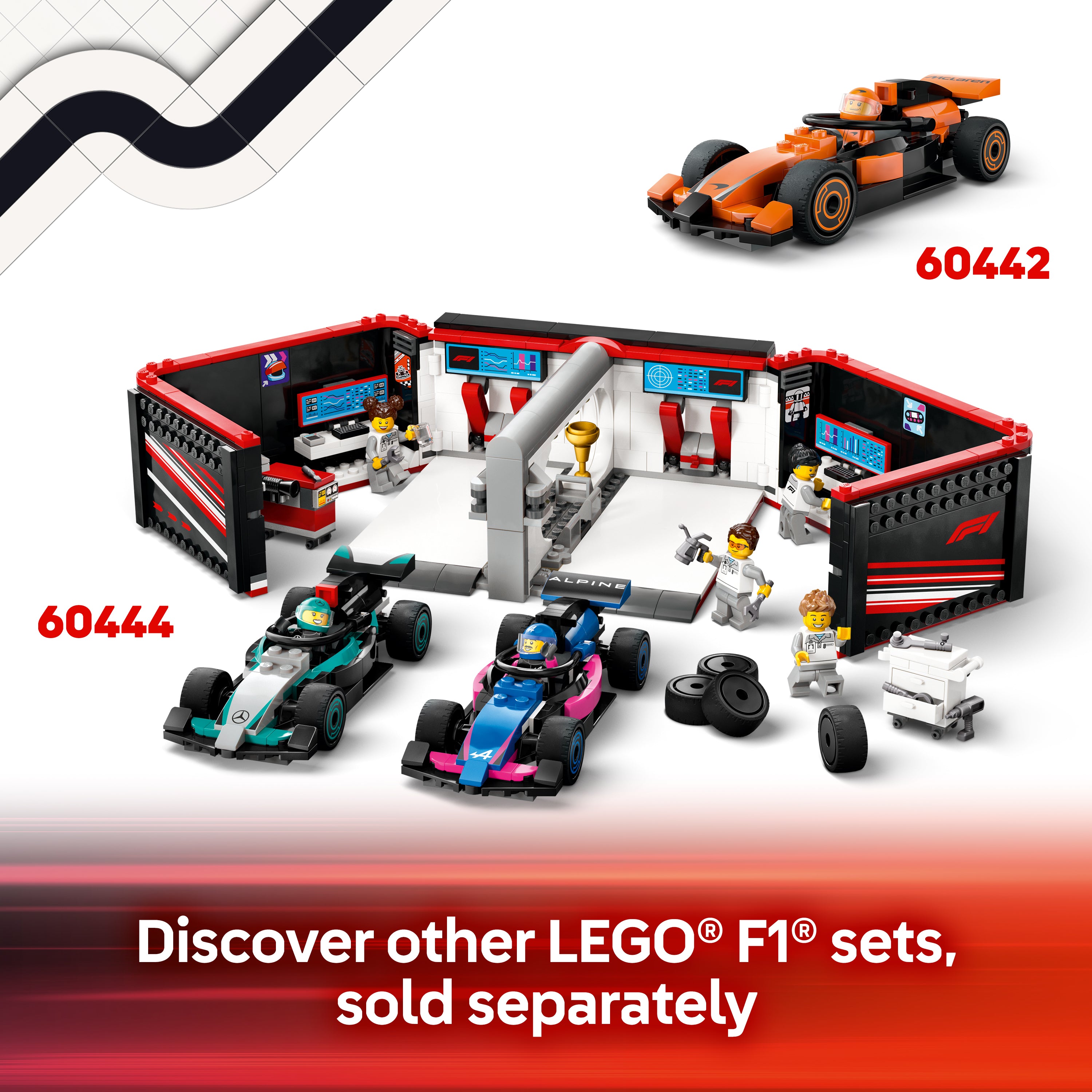 LEGO City 60443 F1® Pit Stop & Pit Crew with Ferrari