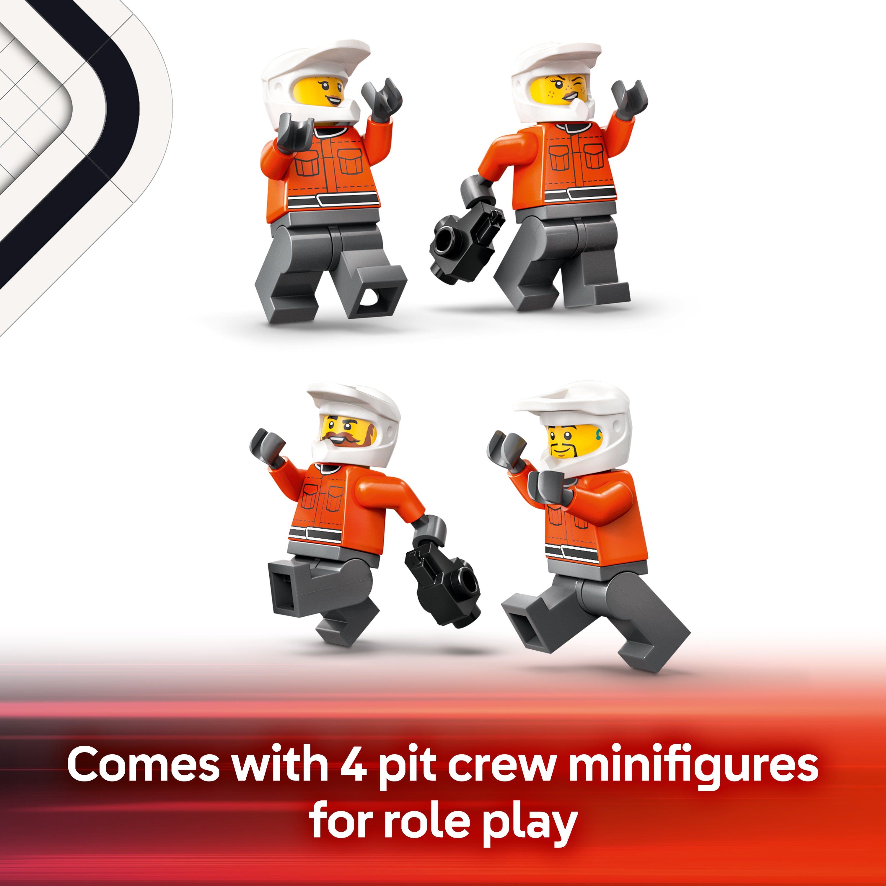 LEGO City 60443 F1® Pit Stop & Pit Crew with Ferrari