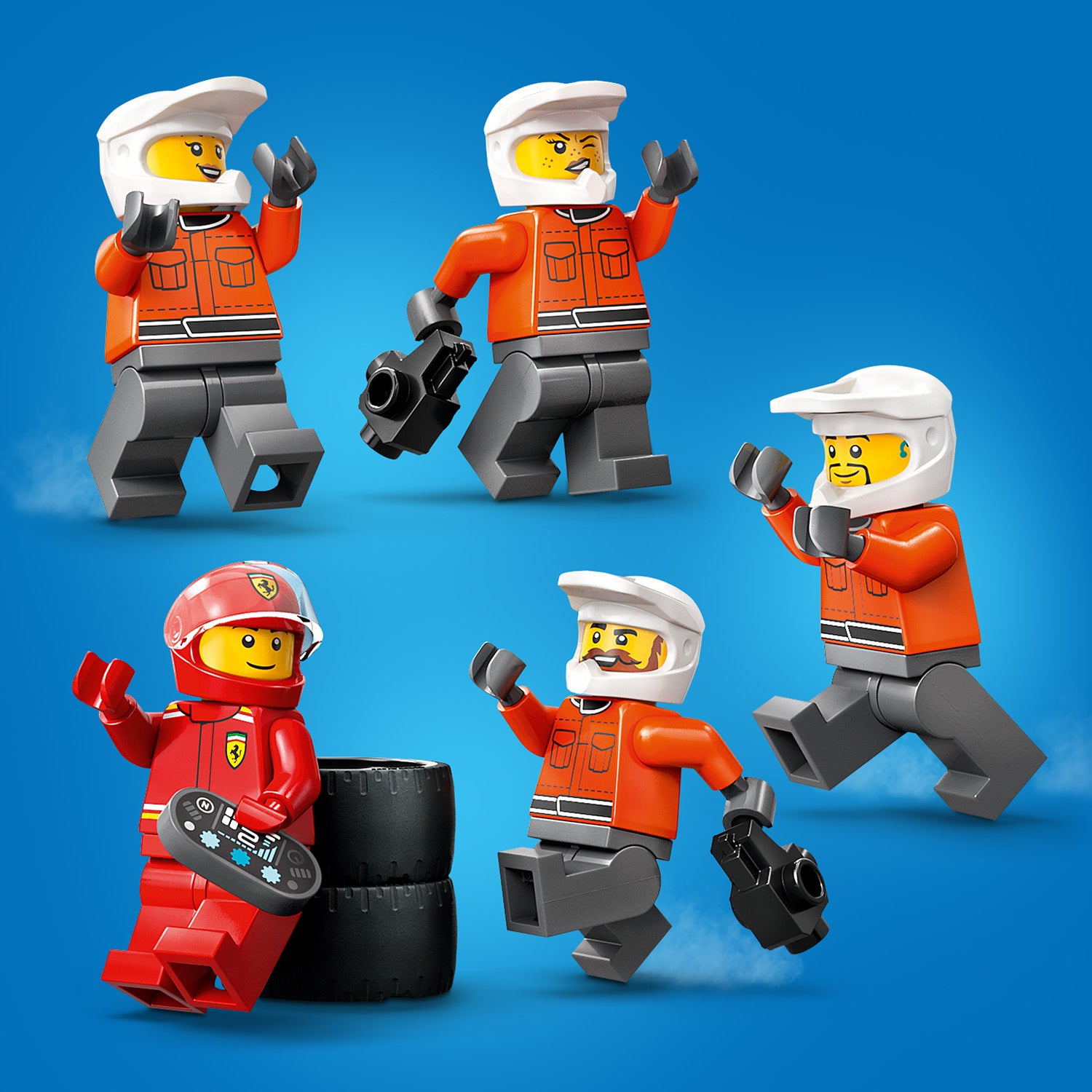 LEGO City 60443 F1® Pit Stop & Pit Crew with Ferrari