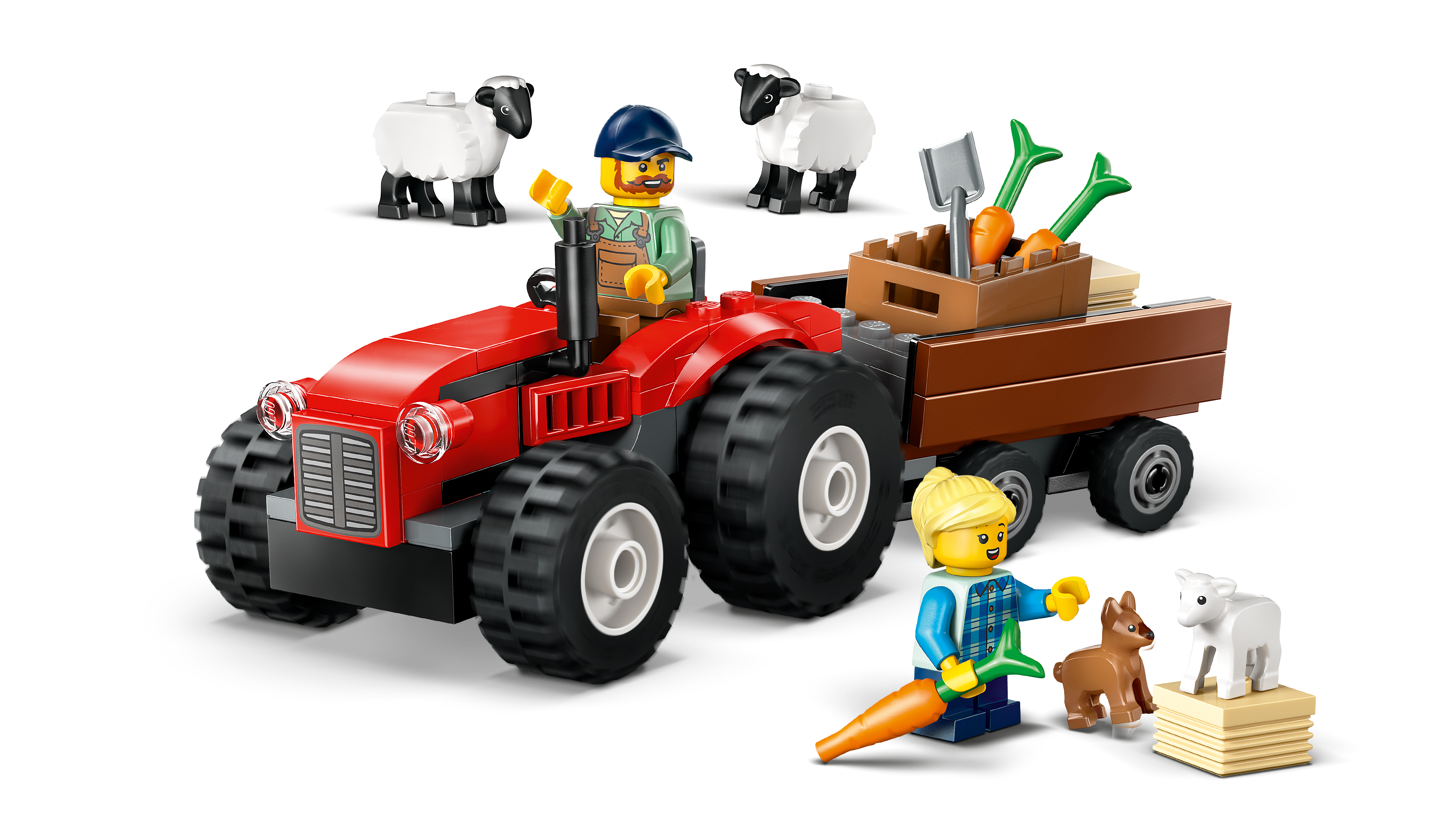 LEGO City 60461 Red Farm Tractor with Trailer & Sh
