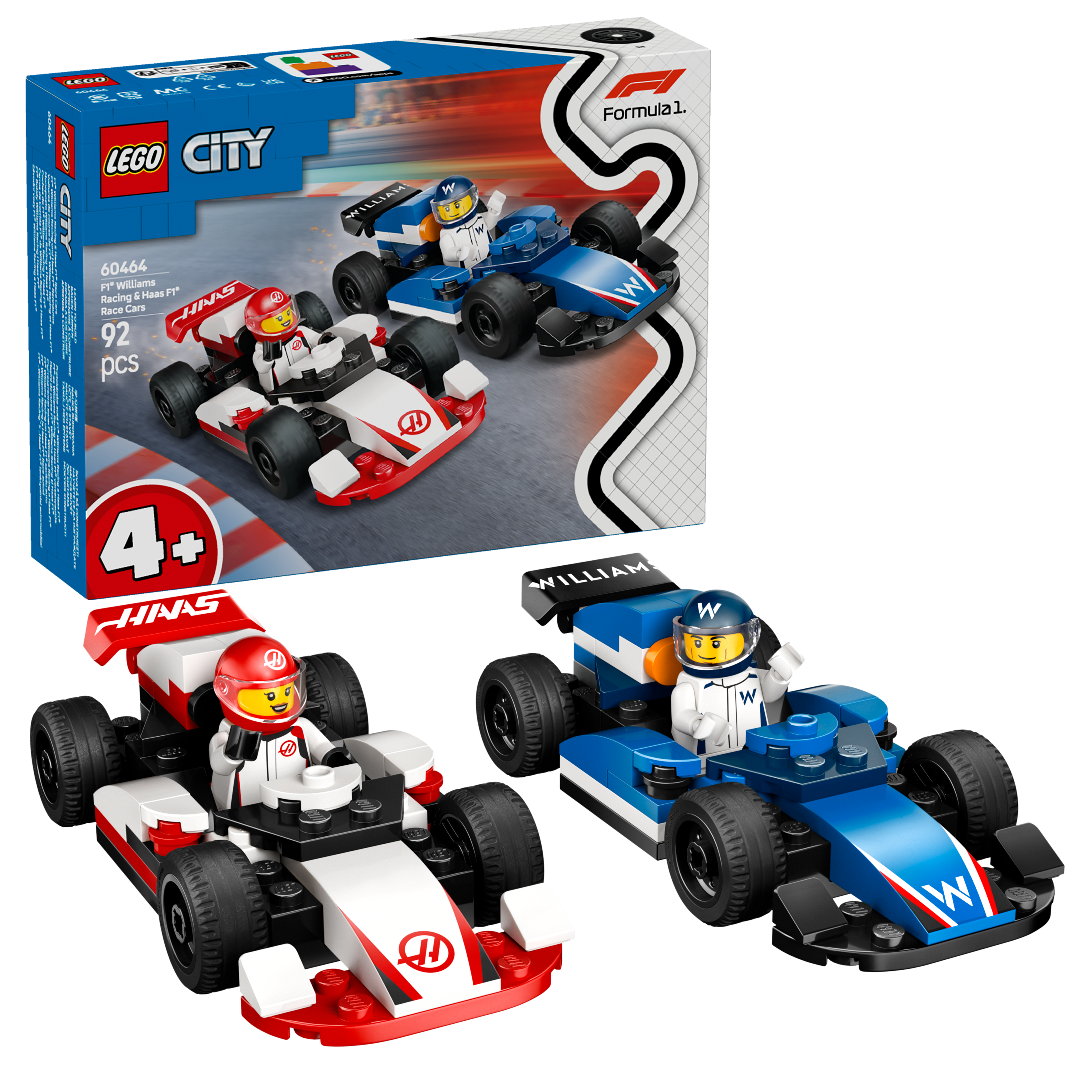 LEGO City 60464 F1® Williams Racing & Haas F1® Rac