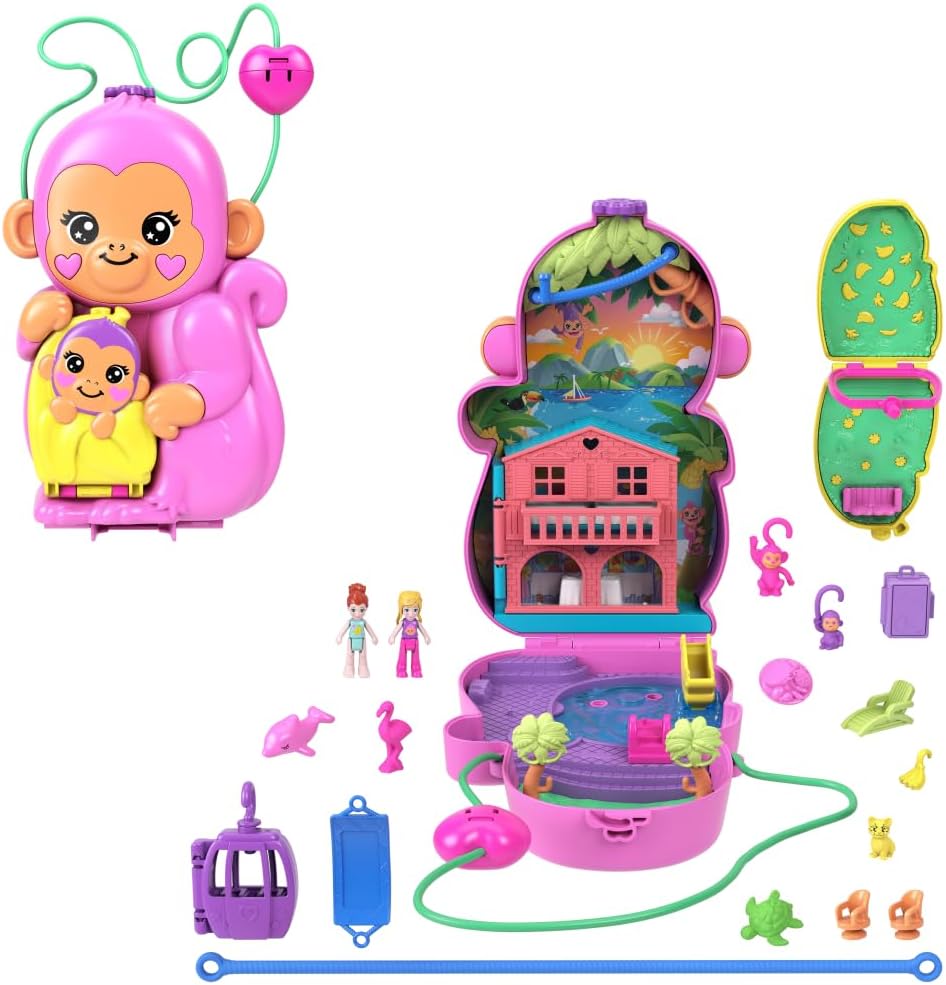 Polly Pocket Compact Momma Monkey and Baby