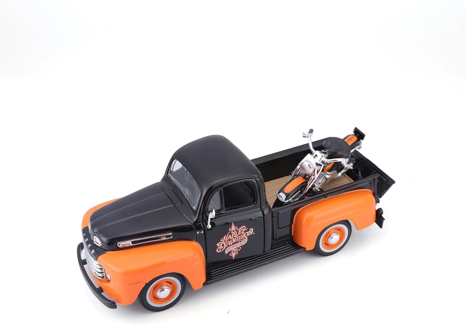 Maisto 1:24 Harley Davidson 1958 Ford F-1 Pickup With 1958 Flh Duo Glide