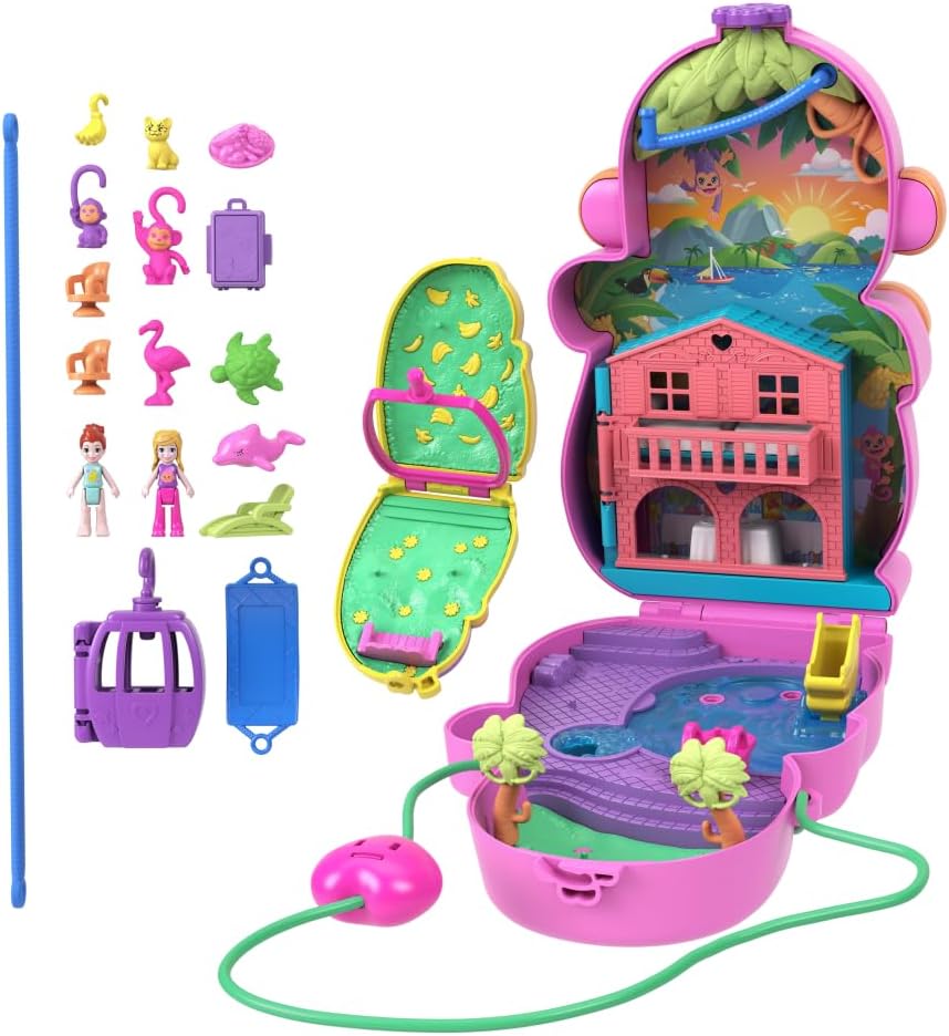 Polly Pocket Compact Momma Monkey and Baby